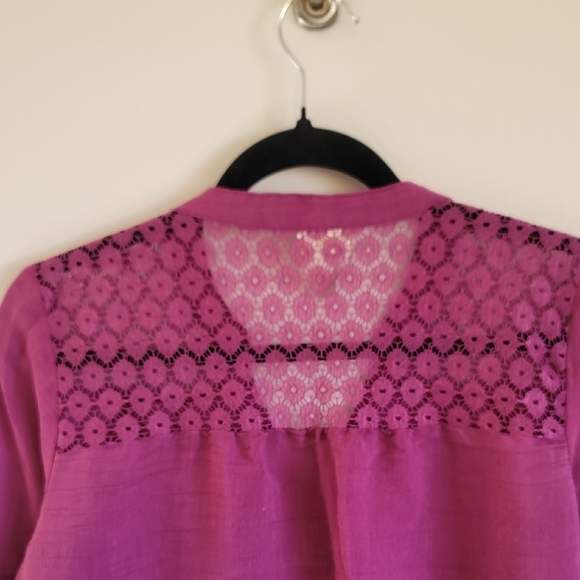 Fig and Flower Magenta Blouse with Embroidery - Picture 9 of 13